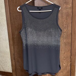 Alfani Gray Embellished Tank Top
